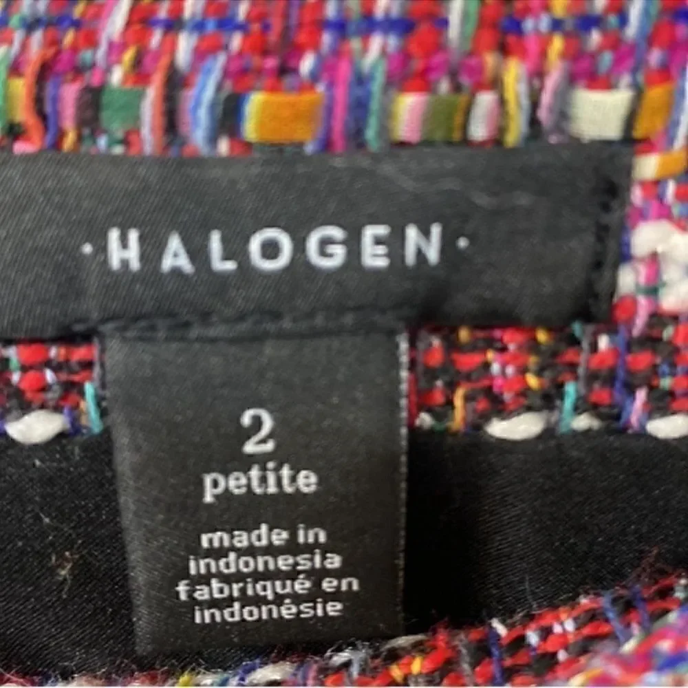 Halogen Tweed Multi-Colored Mini Skirt(Size 2 Petite)